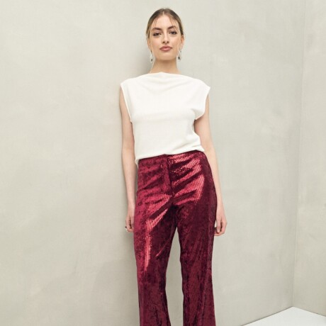 PANTALÓN BINDI Bordó Merlot