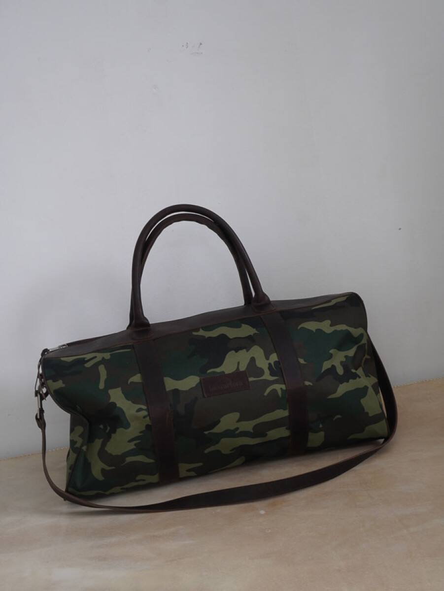 Bolso Sport XL - Chocolate / Camuflado 