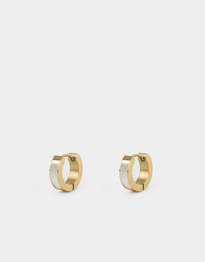 Aros Argollas Premium Silver Argollas De Acero Quirurgico - Dorado