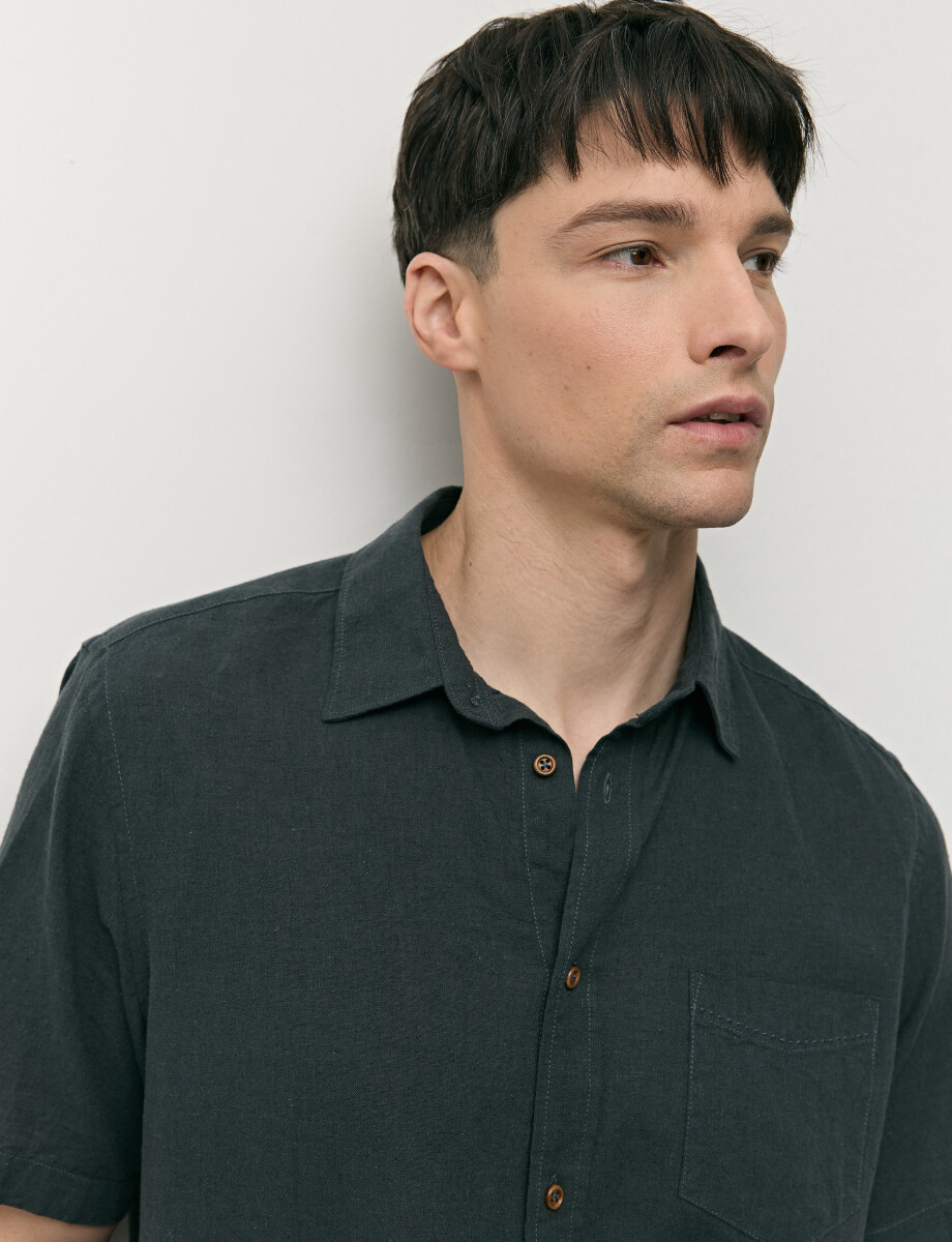 012265 CAMISA HARRINGTON LABEL Petroleo