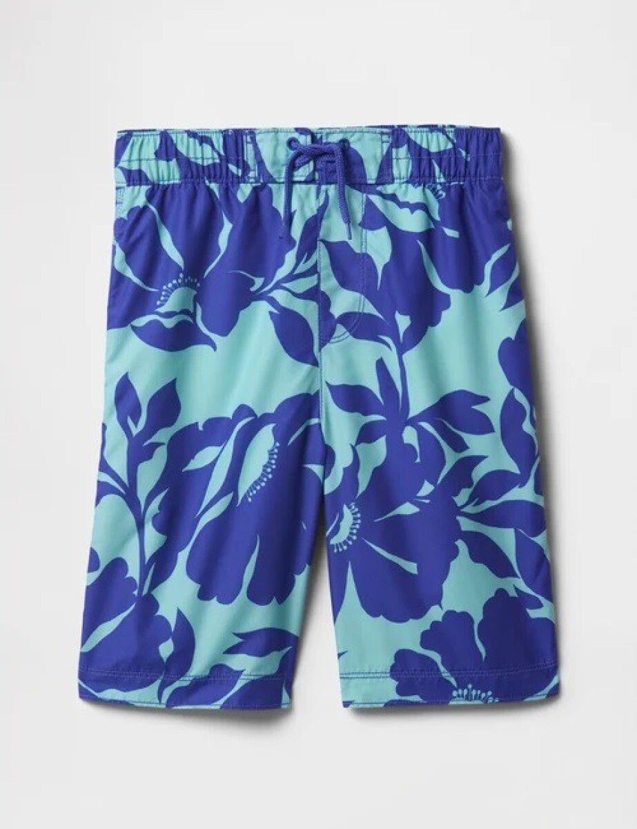 Traje De Baño Niño - Blue Floral 