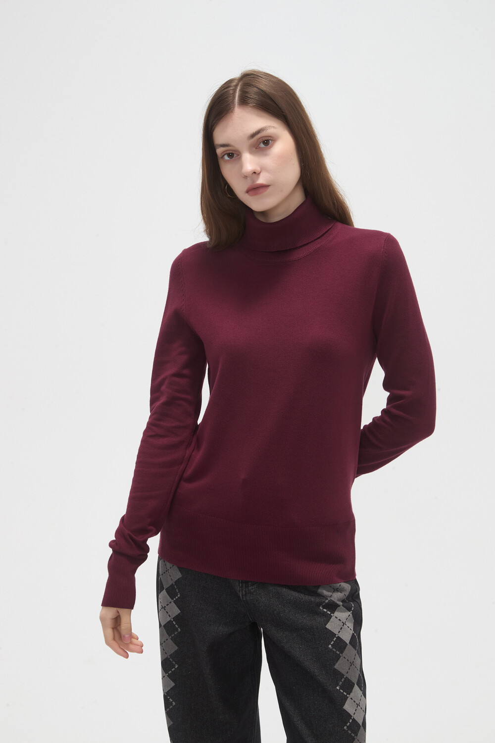 Polera Tivana Cereza Oscuro