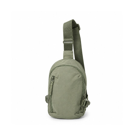 Morral mochila cruzada ajustable con bolsillos Verde