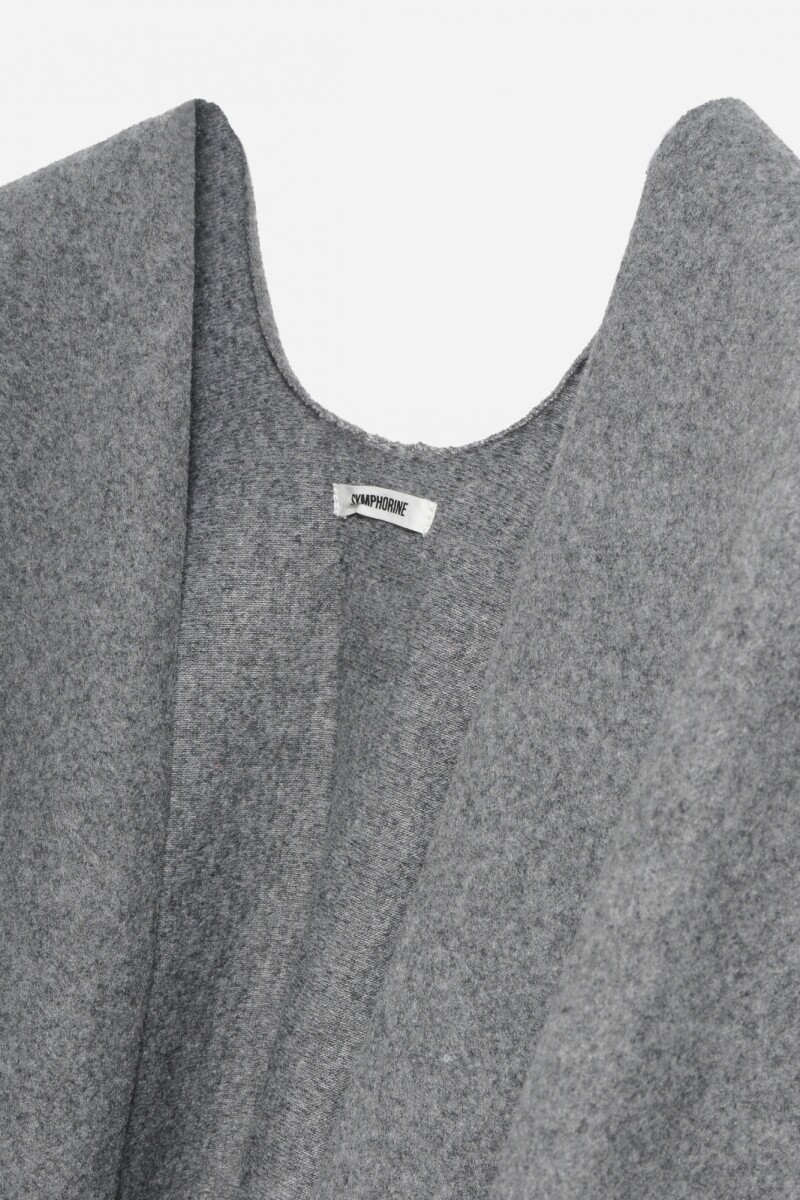 Poncho liso gris