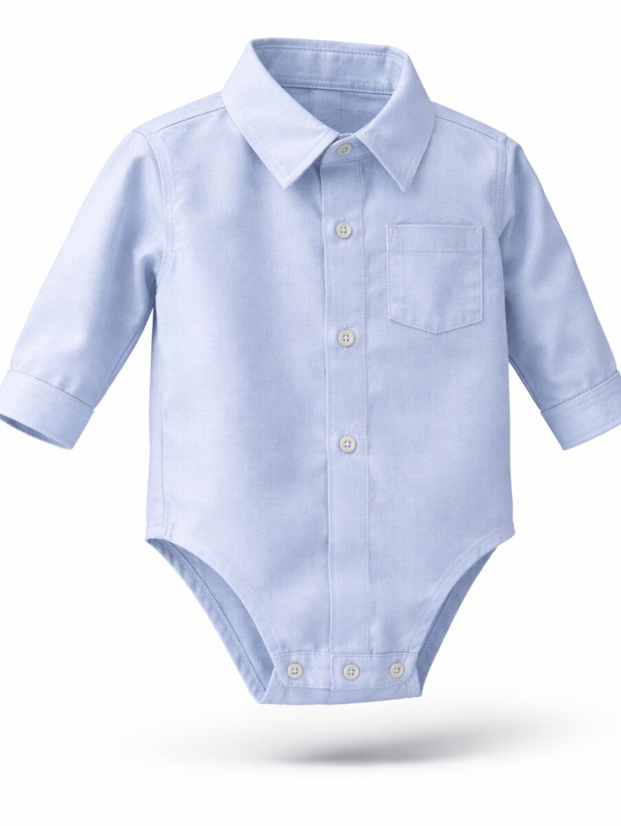 Camisa Body - celeste liso 