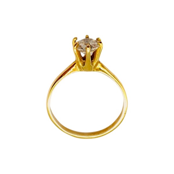 Anillo Solitario-Oro bajo-Piedra Zirconia-AN8084 conpiedra