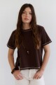 REMERA LARA MARRON