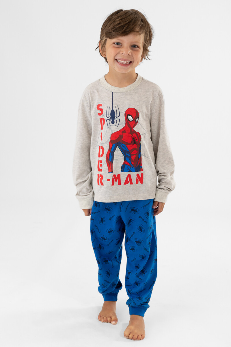 Pijama infantil classic spiderman - Azul 