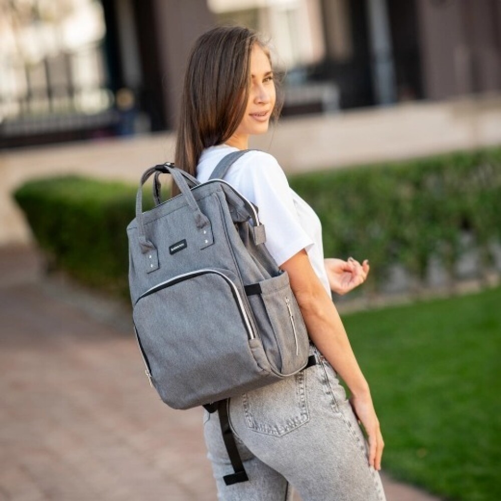 Mochila maternal KIKKABOO SIENNA gris