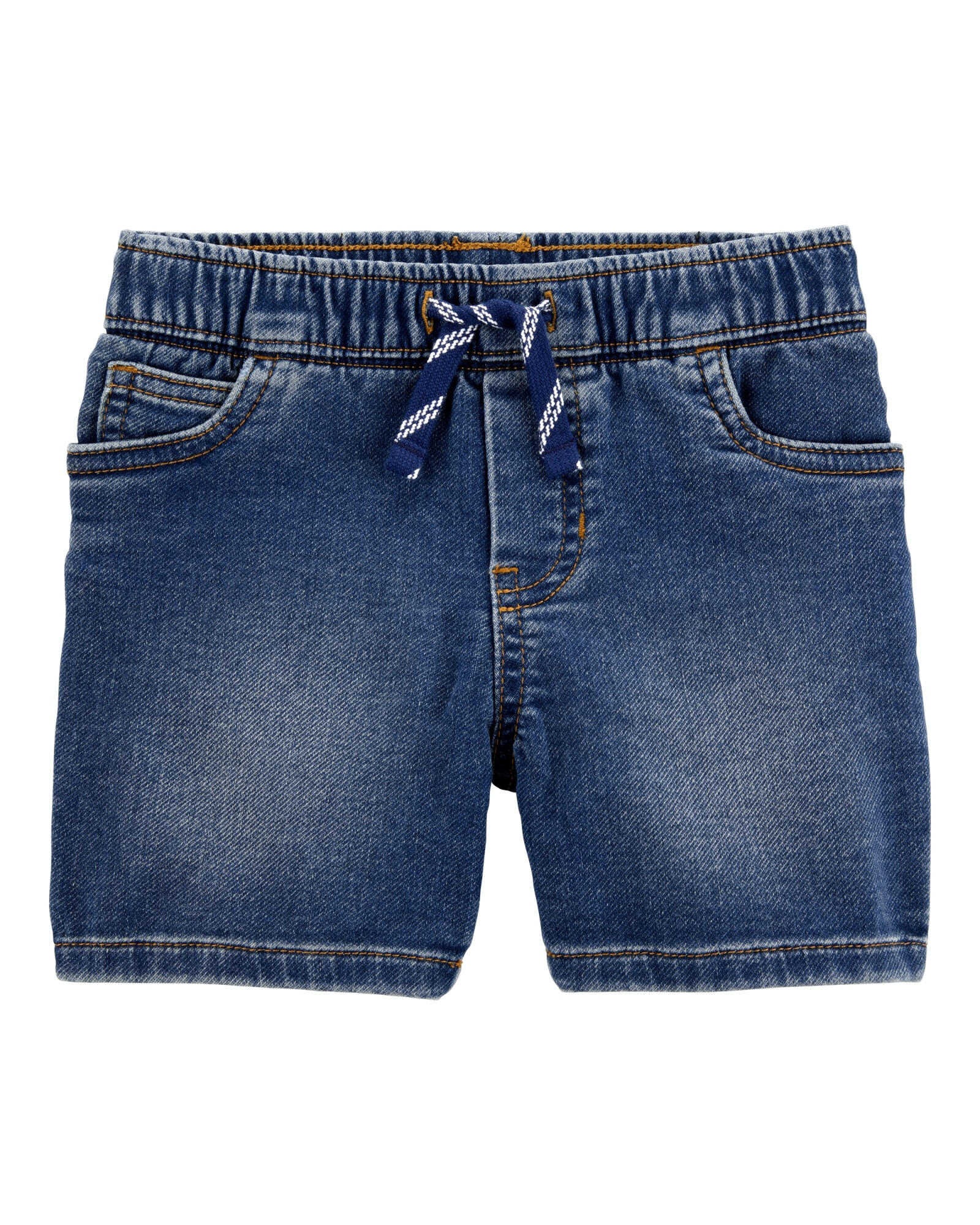 Short jean con cordón Sin color