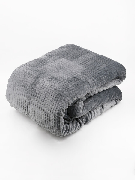 MANTA SHERPA LISA 2 PLAZAS GRIS (V)