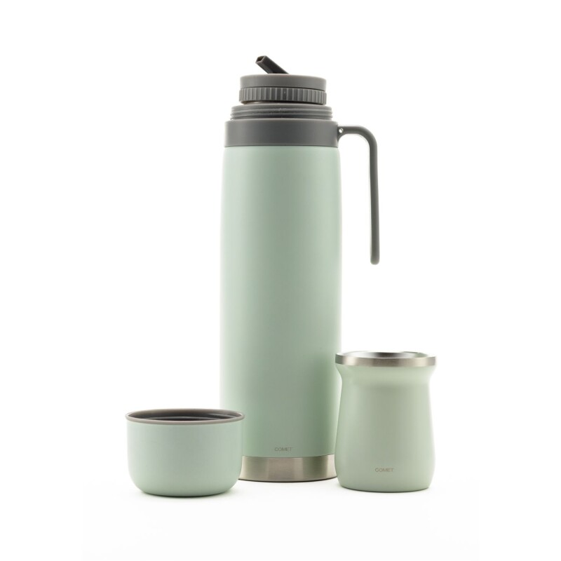Set termo Comet Bologna 1 lt + Mate de 160 ml Verde