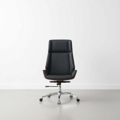 ASIENTO GERENCIAL ALTO MADERA-Y-PU NEGRO ZEN