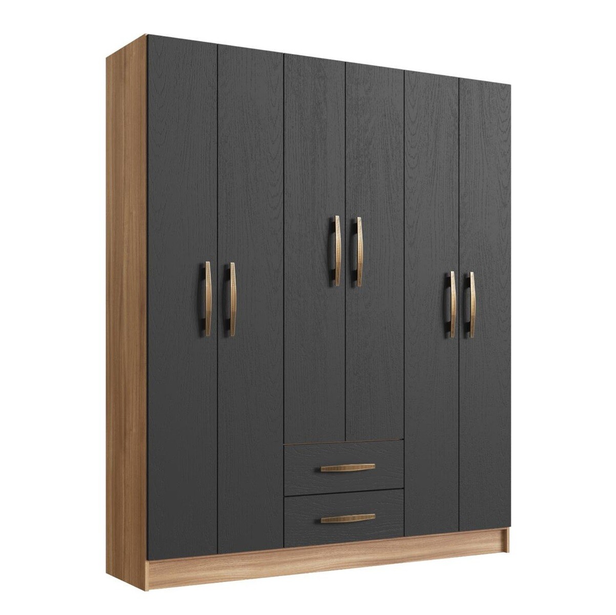 Armario Ropero Mac Mdp 6 Puertas 2 Cajones 9 Estantes 