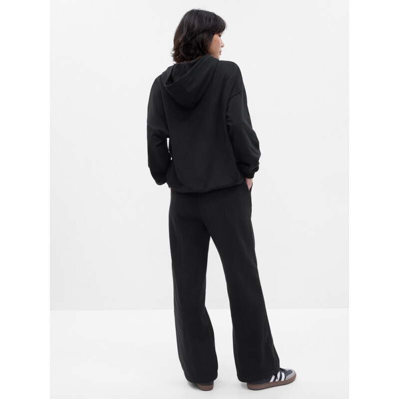 FRONT SEAM WIDE LEG PANT BLACK