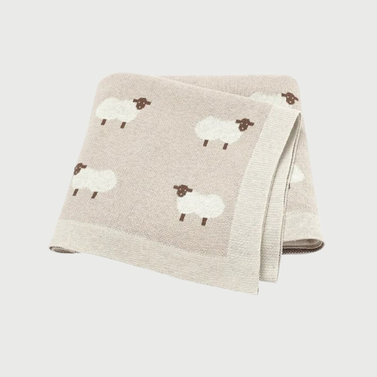 Manta Tejida Corderito - Beige 