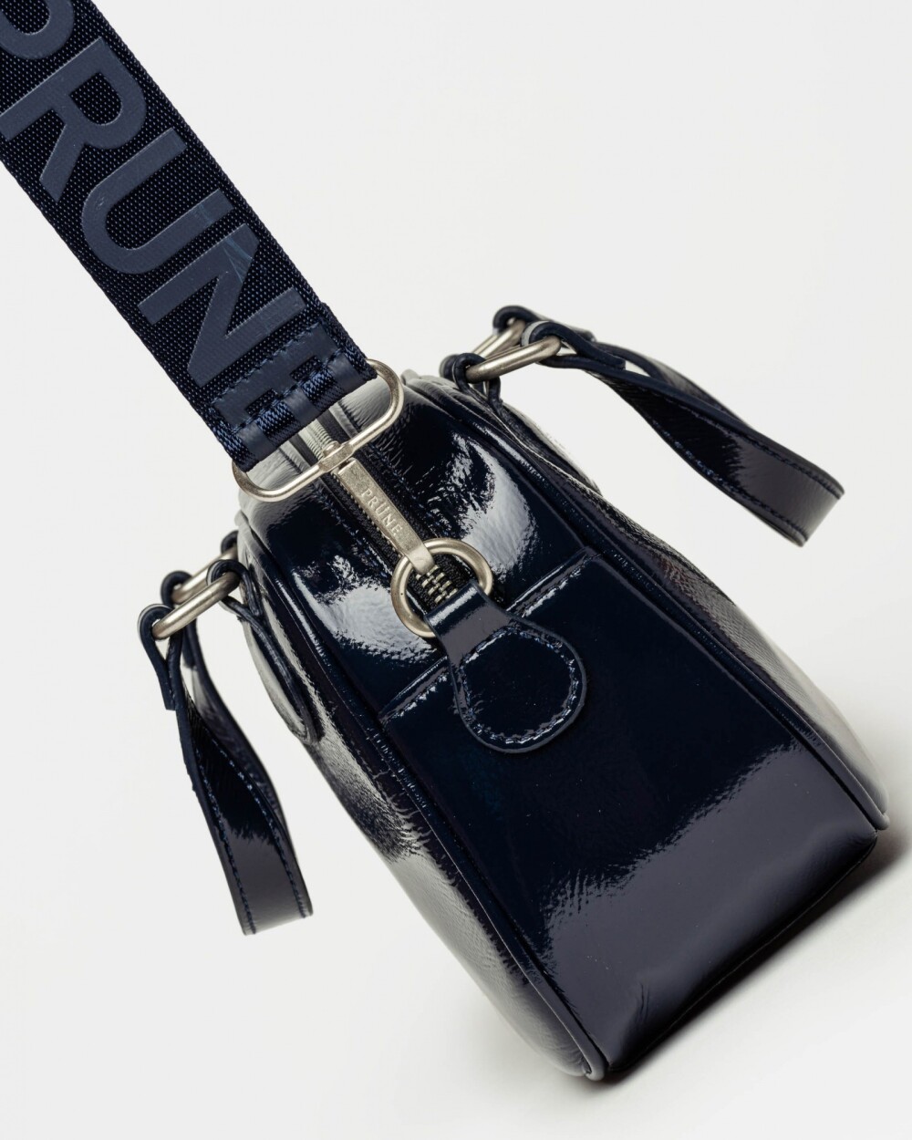 Mini bag Active Studio en efecto charol arrugado Azul
