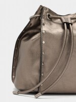 Bolso Bombonera Con Tachuelas plateado