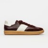Sneaker Nil En Cuero Liso Bordeaux