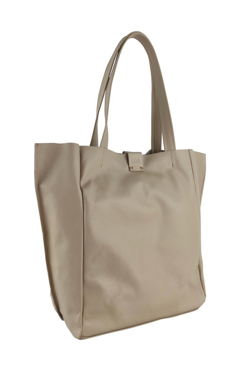 Tote Bag de cuero Beige