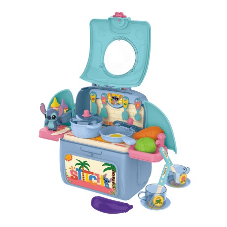 Mochila Cocina Disney Stitch con Accesorios de Comida CELESTE
