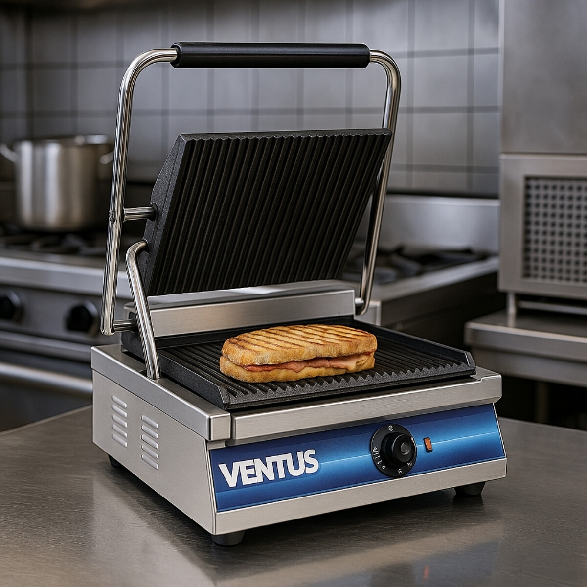 Plancha Eléctrica Industrial prensa Ranurada VCTP-811 