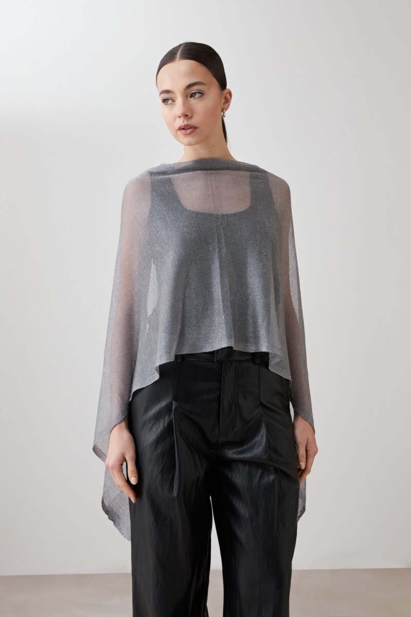 Capa con lurex gris