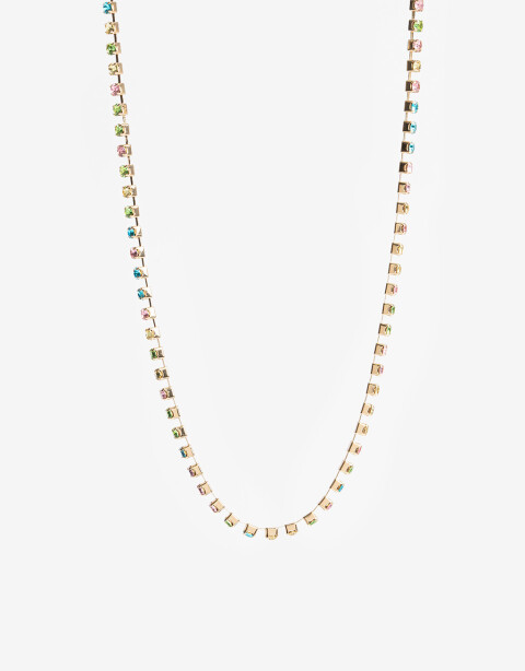 Collares Cortos Metal Collar Corto Strass - Dorado