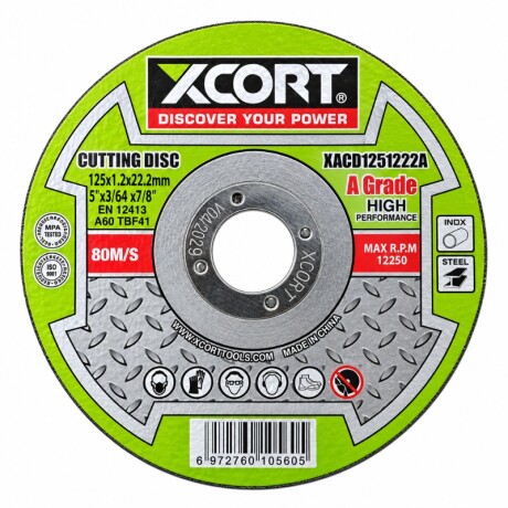 XCORT DISCO INDUSTRIAL CORTE METAL & ACERO INOXIDABLE 125MM Xcort Disco Industrial Corte Metal & Acero Inoxidable 125mm