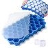 Hielera Molde Hexagonal de Silicona Flexible Con Tapa Color Azul
