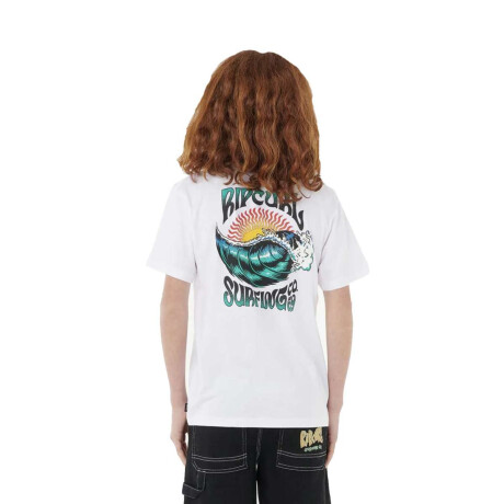 Remera Rip Curl Hazed & Tubed Niño Blanco