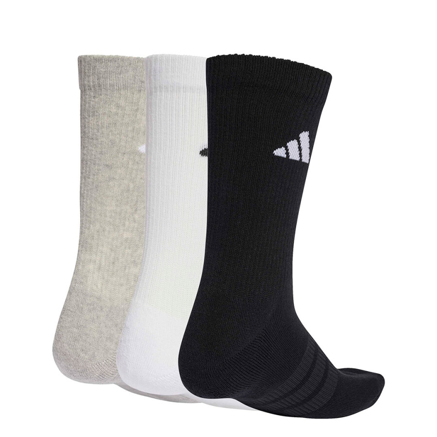 Medias Unisex Adidas Sport Wear 3 Pares Negro - Blanco - Gris