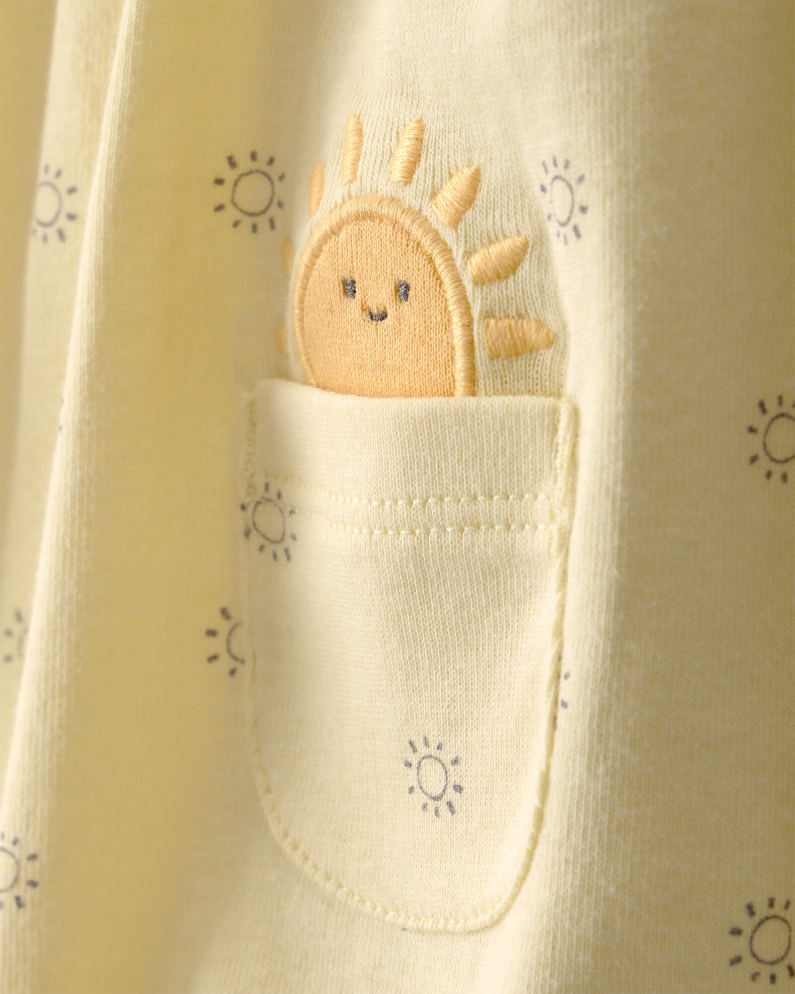 Monito bombachudo de algodón, amarillo, diseño soles Sin color