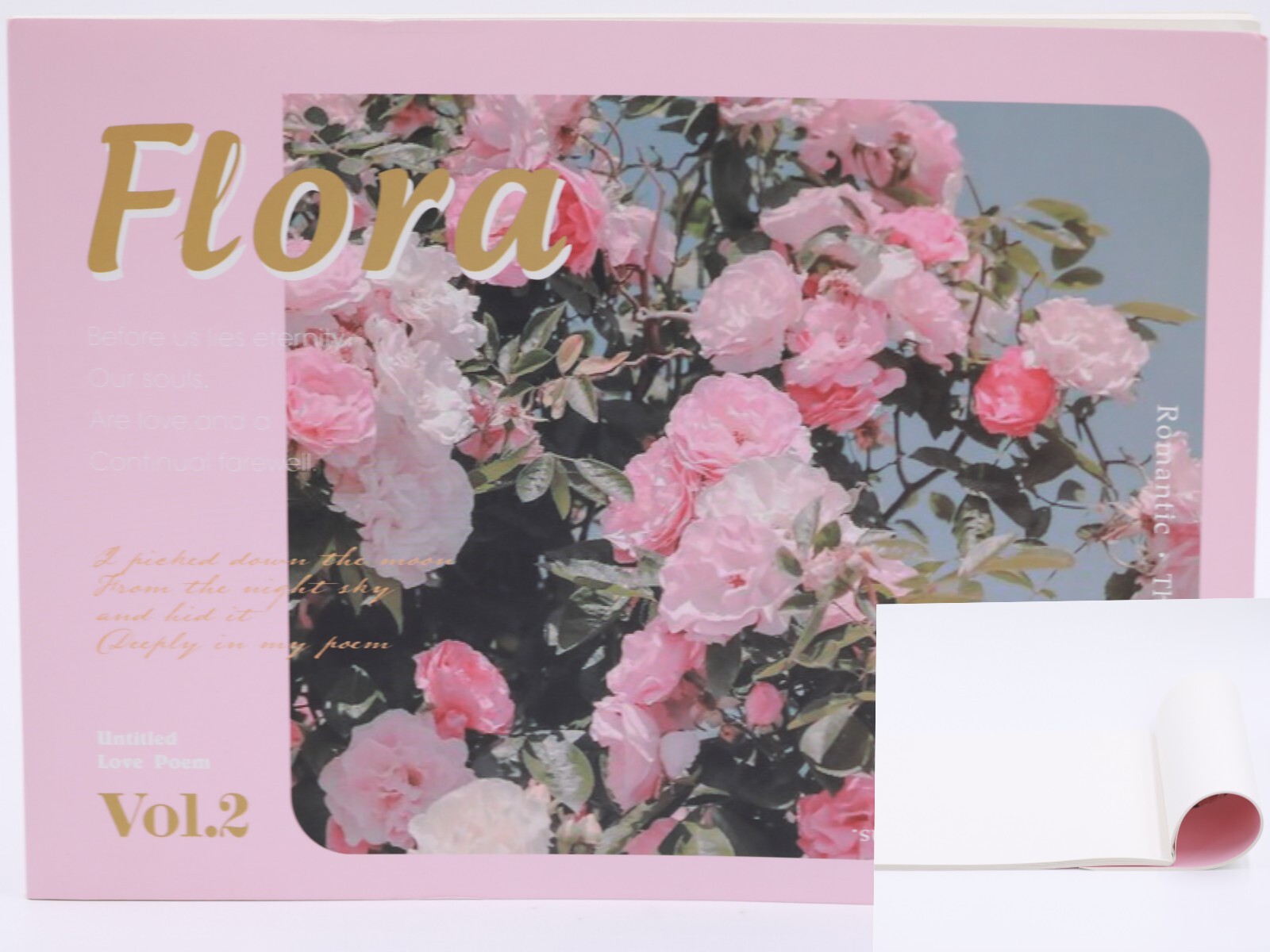 CUADERNO DE DIBUJO A4 (FLORES ROMÁNTICAS) 