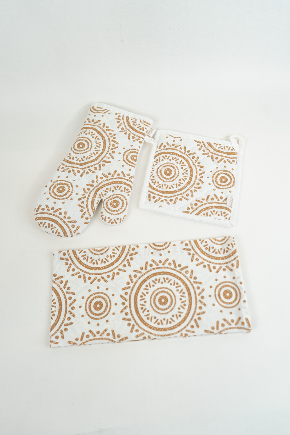 Set Agarradera, Manopla Y Repasador Estampado 1