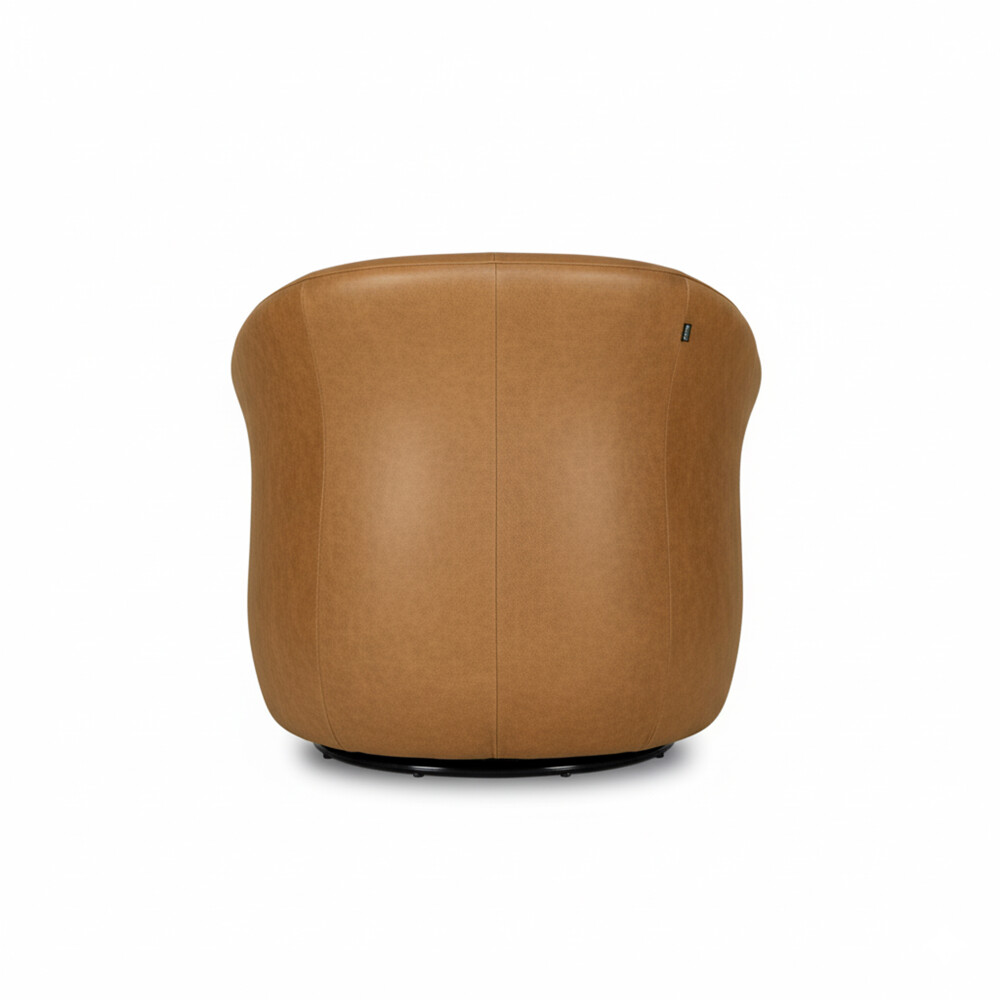 Butaca Giratoria 1 Cuerpo Air Vintage - 100% Cuero Mostarda