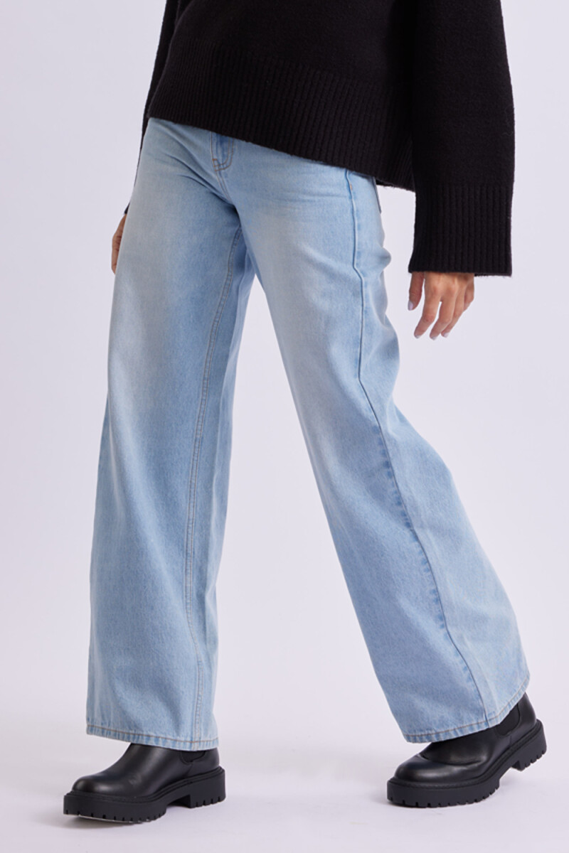 Pantalón de jean wide leg Azul Claro