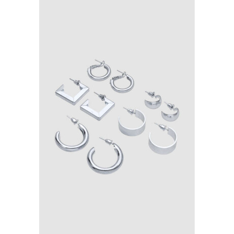 Pack de aros x 5 Plata