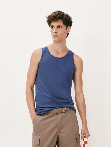 MUSCULOSA BÁSICA MASCULINA  AZUL