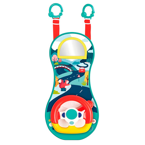 Colgante Bebé Coche Auto Interactivo Espejo Volante Sonido Color Rojo