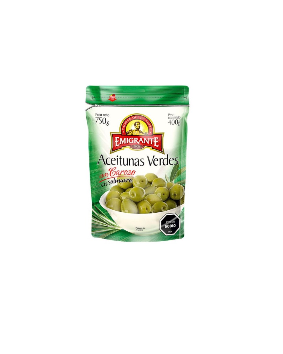 ACEITUNAS VERDES CON CAROZO 750G 