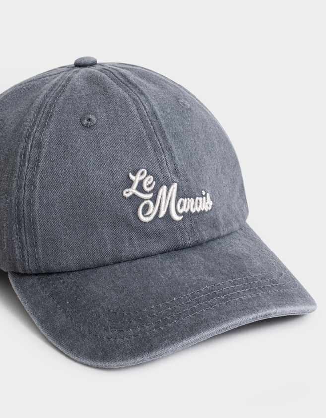 Caps Gorra Canvas Bordada - Gris Claro