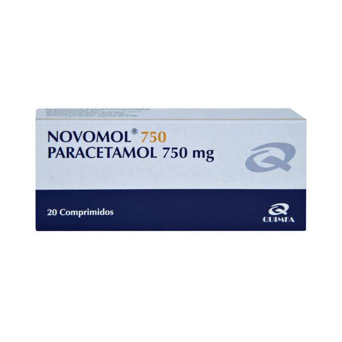 NOVOMOL 750 MG. CJ X 20 COMP. única