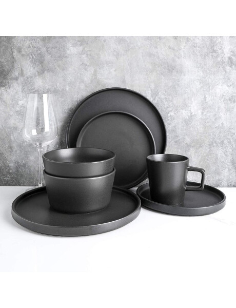 PLATO DE POSTRE STONEWARE D20x2CM TOKIO NEGRO PLATO DE POSTRE STONEWARE D20x2CM TOKIO NEGRO