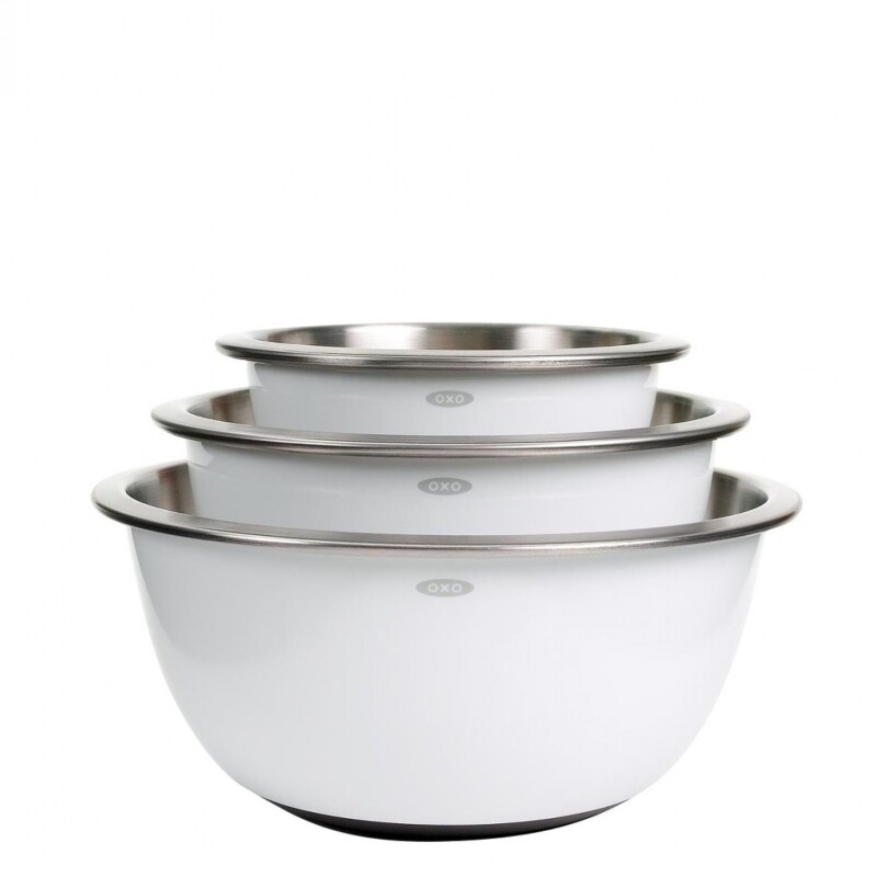 Set de 3 Bowls OXO - Acero Inoxidable Blanco Set de 3 Bowls OXO - Acero Inoxidable Blanco