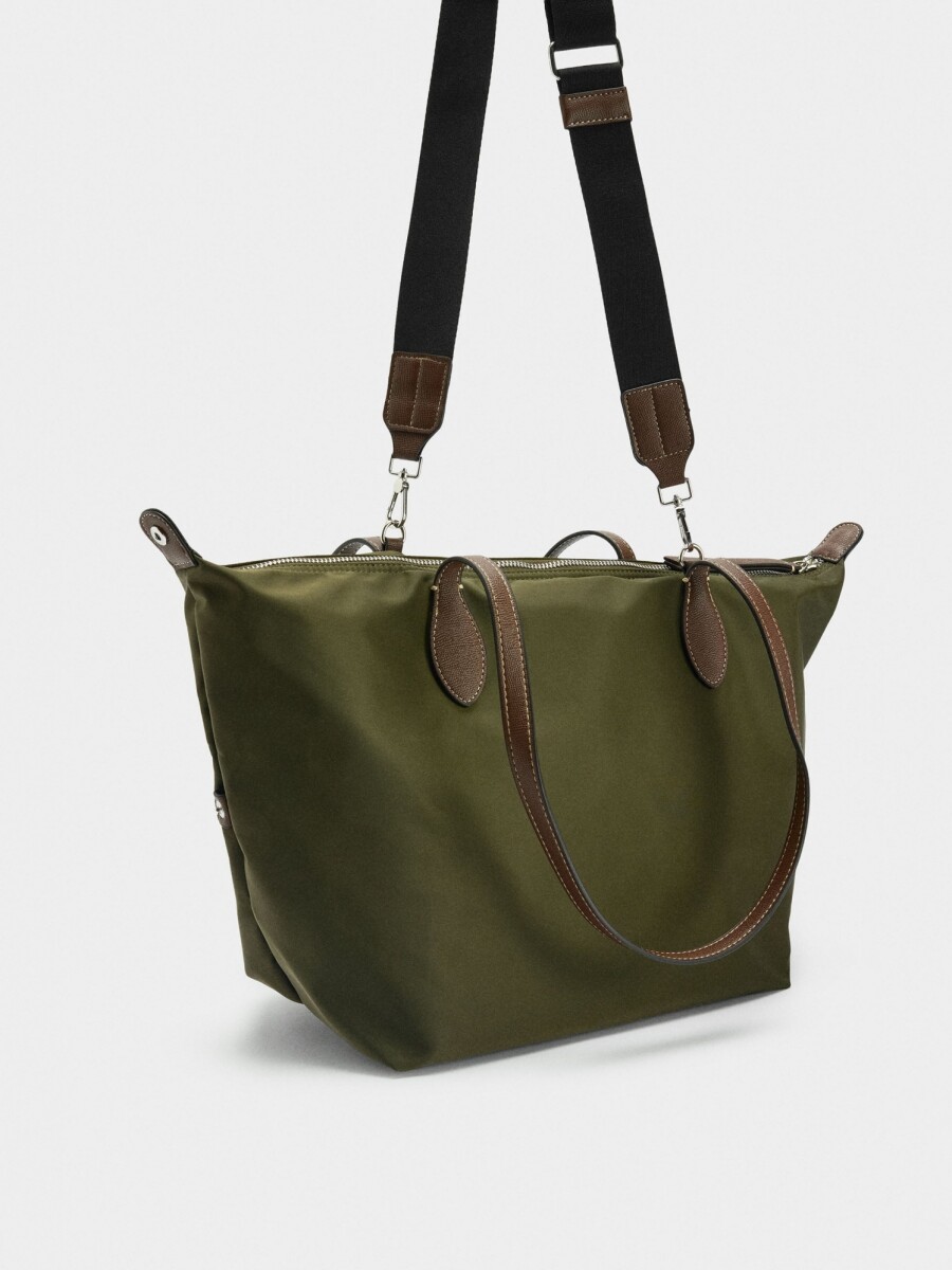 Bolso Shopper De Nylon L caqui
