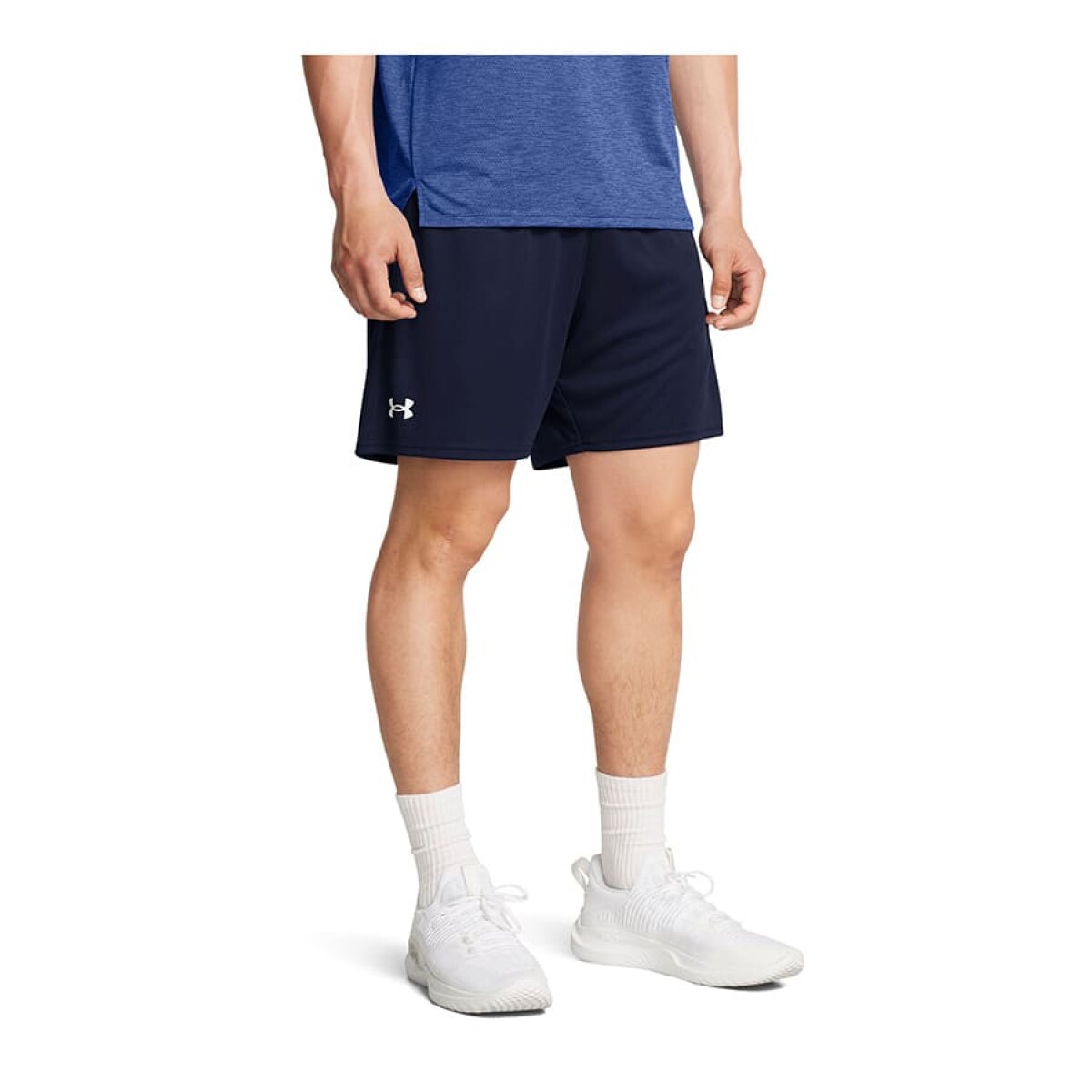 Short Under Armour Tech 7IN de Hombre - 1386969-410 - Marino-blanco 