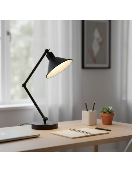 LAMPARA DE MESA D26x41CM CONO METAL NEGRO LAMPARA DE MESA D26x41CM CONO METAL NEGRO