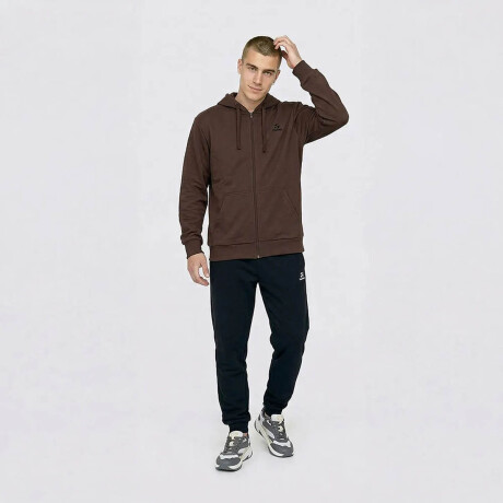 Campera Buzo Topper Hombre C/Cierre Y Capucha Clásico Marron
