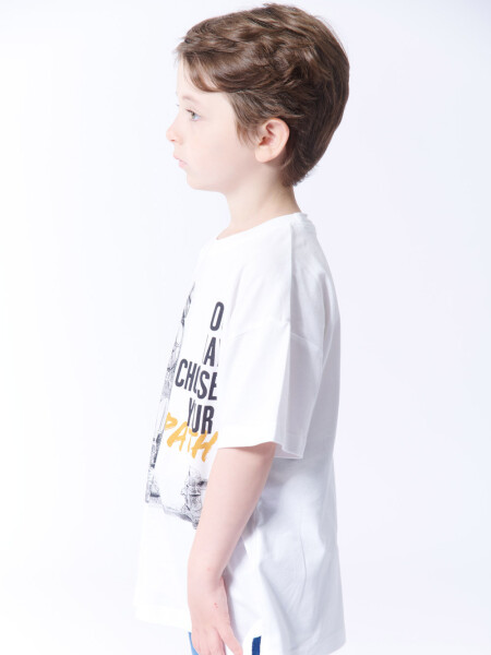 Remera estampada Mandalorian Blanca